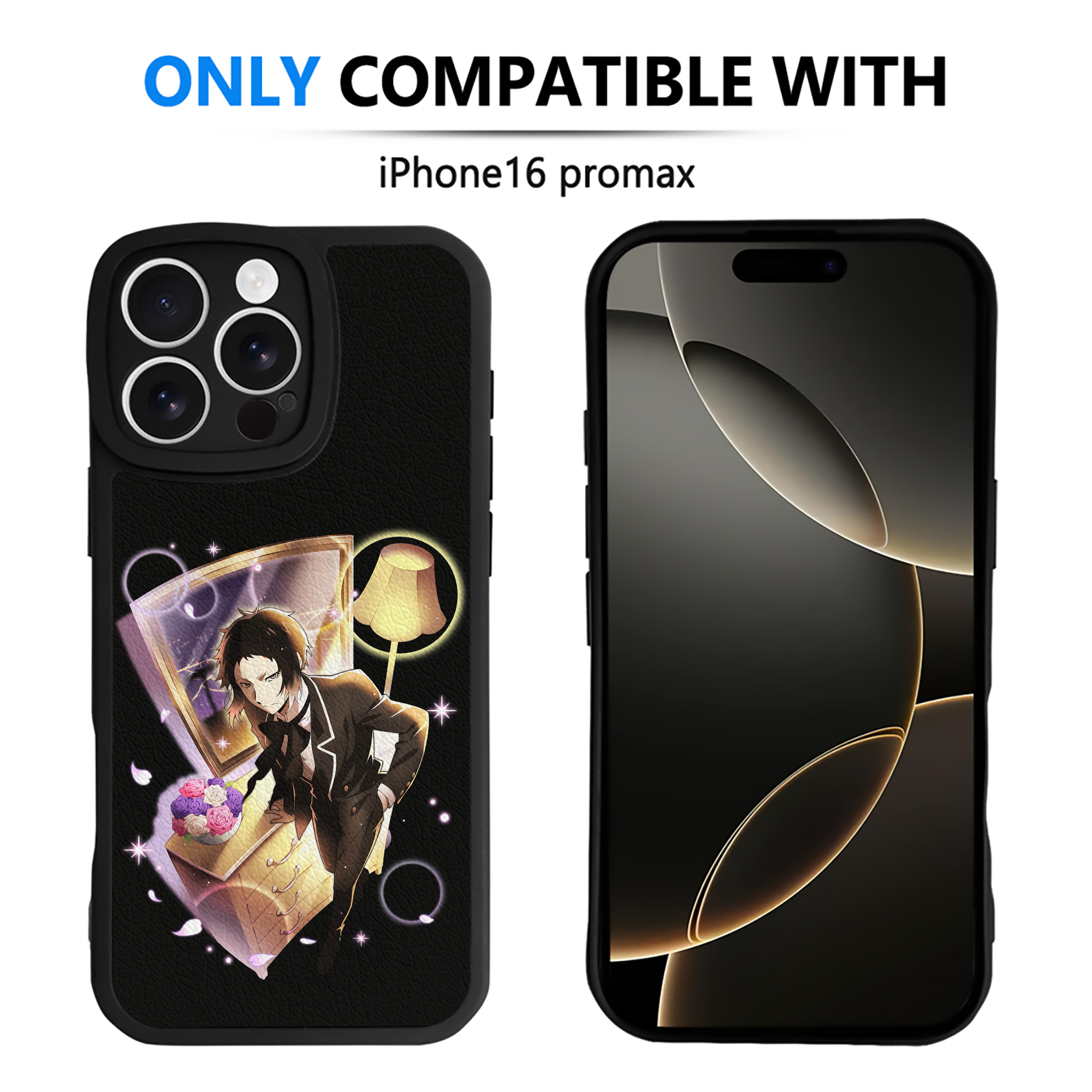 （画像用） 文豪ストレイドッグス Bungo Stray Dogs 【iPhone 16シリーズ対応】シリコンスマホケース（レザー調） 材質：シリコン